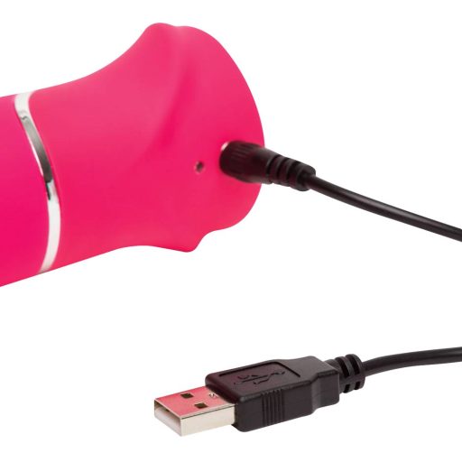 Happyrabbit Thrusting - akkus, csiklókaros lökő vibrátor pink