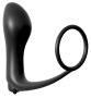   analfantasy ass-gasm vibrator - análujj vibrátor péniszgyűrűvel (fekete)