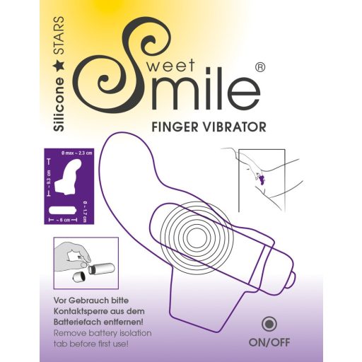 SMILE Finger - hullámos, szilikon ujjvibrátor lila