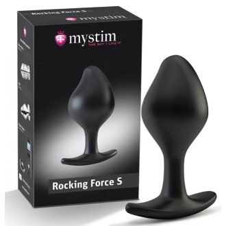 mystim Rocking Force S - elektro kúp dildó - kicsi fekete