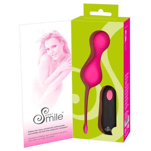 SMILE Love Balls - akkus, rádiós vibrációs tojás pink