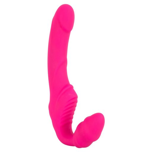 Double2Teaser - tartópánt nélküli felcsatolható vibrátor pink
