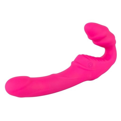 Double2Teaser - tartópánt nélküli felcsatolható vibrátor pink