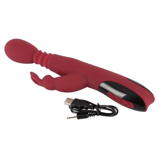 You2Toys Massager - lökő-forgó, melegítős G-pont vibrátor piros