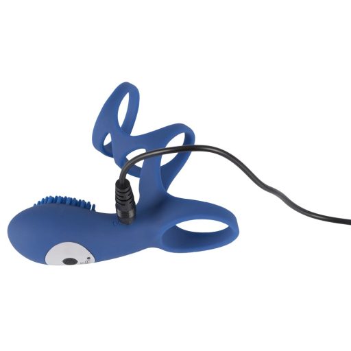 SMILE Couple - akkus, vibrációs péniszmadzsetta kék