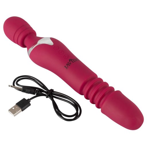 Javida Thrusting - 3in1 masszírozó vibrátor piros