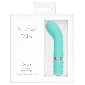 Pillow Talk Racy - akkus, keskeny G-pont vibrátor türkiz