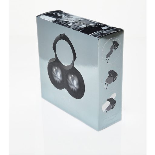 HOT Octopuss JETT - kétmotoros makk vibrátor fekete-ezüst