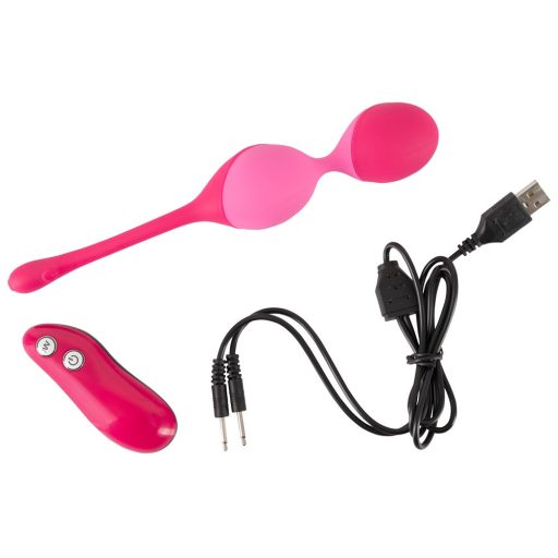 SMILE Love Balls - 82g -os, akkus, rádiós vibrációs tojás pink