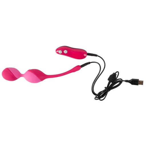 SMILE Love Balls - 82g -os, akkus, rádiós vibrációs tojás pink