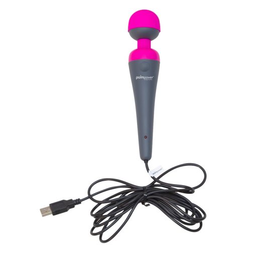 PalmPower Wand - masszírozó vibrátor powerbankkal pink-szürke