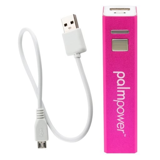 PalmPower Wand - masszírozó vibrátor powerbankkal pink-szürke