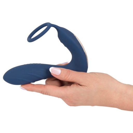 You2Toys Prostata Plug - rádiós anál vibrátor péniszgyűrűvel kék