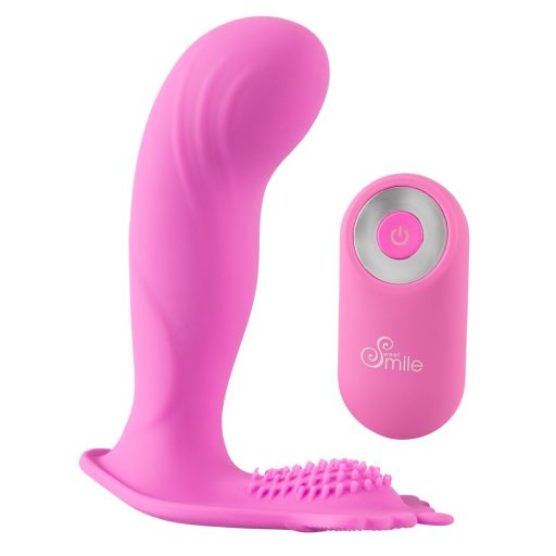 SMILE G-Spot Panty - akkus, rádiós felcsatolható vibrátor pink