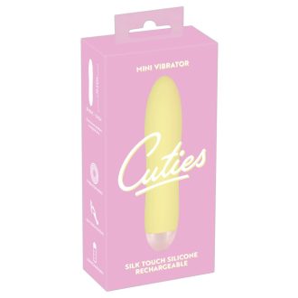 Cuties Mini Yellow - akkus, szilikon rúdvibrátor sárga