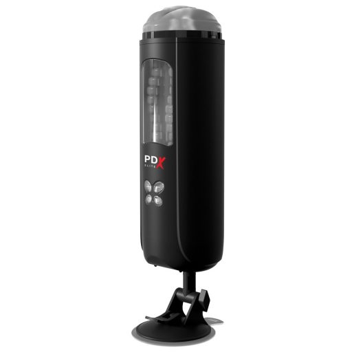 PDX Ultimate Milker - akkus, péniszfejő punci maszturbátor fekete