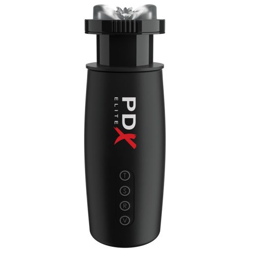 PDX Elite Moto Bator 2 - szívó, fel-le mozgó, rezgő műpunci fekete