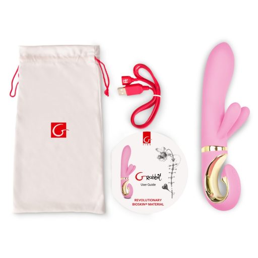 G-Vibe GRabbit - akkus, 3 motoros G-pont vibrátor pink