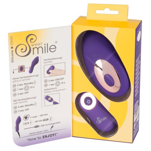 SMILE Panty - akkus, rádiós csiklóvibrátor lila