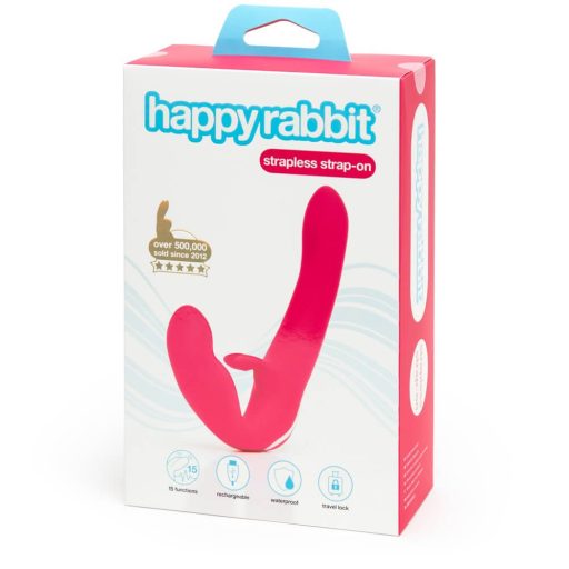 Happyrabbit Strapless - felcsatolható vibrátor pink