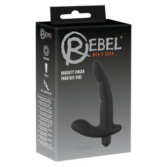 Rebel Naughty Finger - prosztata vibrátor fekete