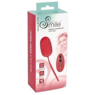 SMILE Love Ball - akkus, rádiós vibrációs tojás piros