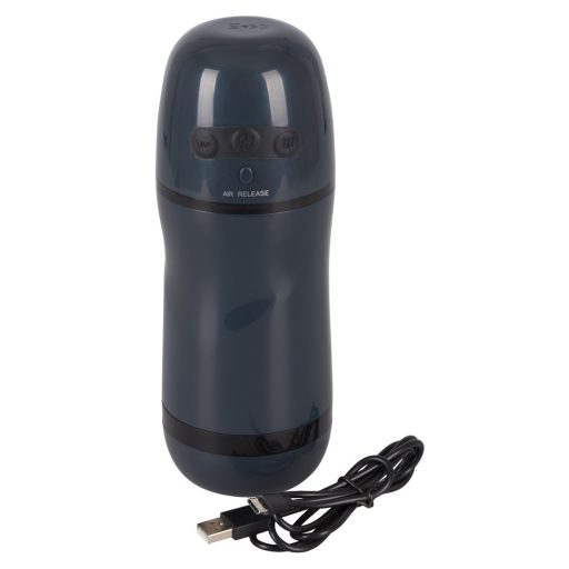 Rebel - 2in1 szívó, vibráló maszturbátor fekete