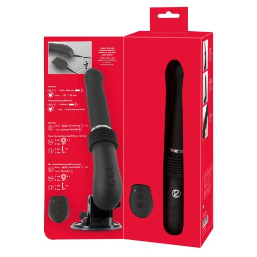 You2Toys RC Fucking Machine 2.0 - akkus lökő vibrátor fekete