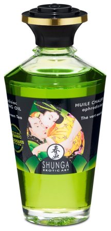 Shunga - melegítő masszázsolaj - zöld tea 100ml