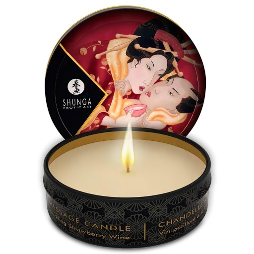 / Shunga - eper illatú masszázsgyertya (30 ml)