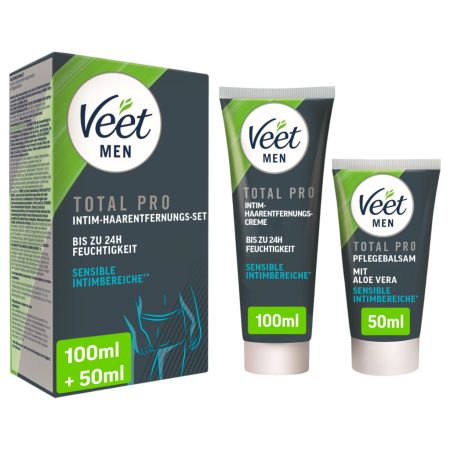 Veet - intim szőrtelenítő krém és balzsam férfiaknak (100+50ml)
