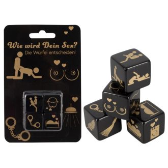Szex dobókocka szett - fekete 4db
