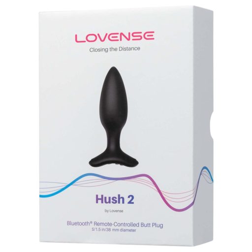 LOVENSE HUSH 2 S - okos anál vibrátor (38 mm, fekete)