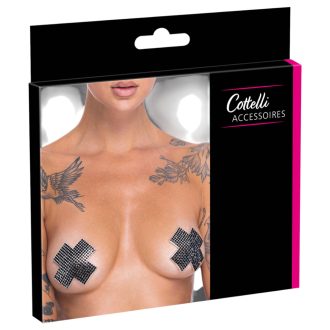 Cottelli - strasszos X bimbómatrica (fekete)