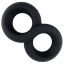 Pulselock Taur - dupla pénisz- és heregyűrű (fekete) - 20mm