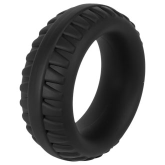   Pulselock Forge - abroncs mintás szilikon péniszgyűrű (fekete) - 35mm