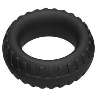   Pulselock Forge - abroncs mintás szilikon péniszgyűrű (fekete) - 30mm
