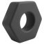 Pulselock Forge - fekete csavaranya formájú szilikon péniszgyűrű (22 mm)