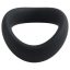 Pulselock Cocktura - csavart szilikon péniszgyűrű (fekete) - 50mm
