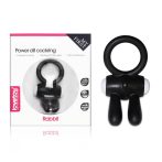   Power Clit Cockring #2 - Nyuszis vibrációs péniszgyűrű (Fekete)