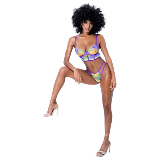 Mapalé - melltartó szett sárga-lila