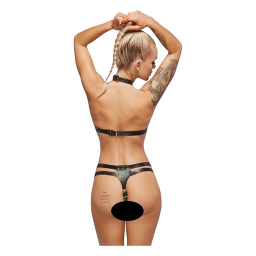 ZADO - bőr szett felcsatolható alsóval fekete