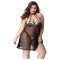 JSY 066 - fekete babydoll szett (XL-2XL)