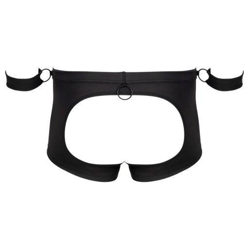 Svenjoyment - nyitott fenekű férfi alsó bilinccsel (fekete)