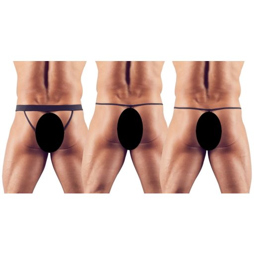 Svenjoyment - férfi tanga szett - fekete (3 részes) S-L