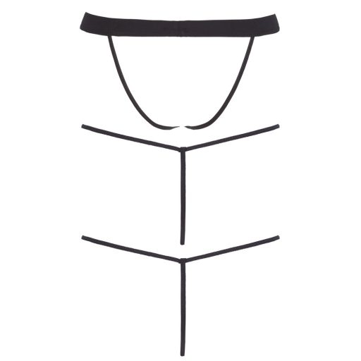 Svenjoyment - férfi tanga szett - fekete (3 részes) S-L