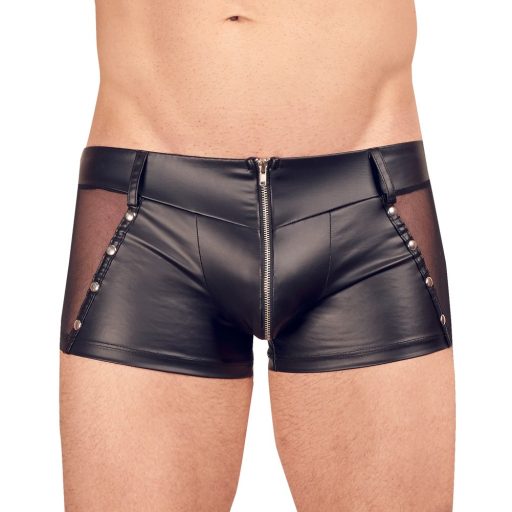 Svenjoyment - fényes cipzáros férfi boxer (fekete)