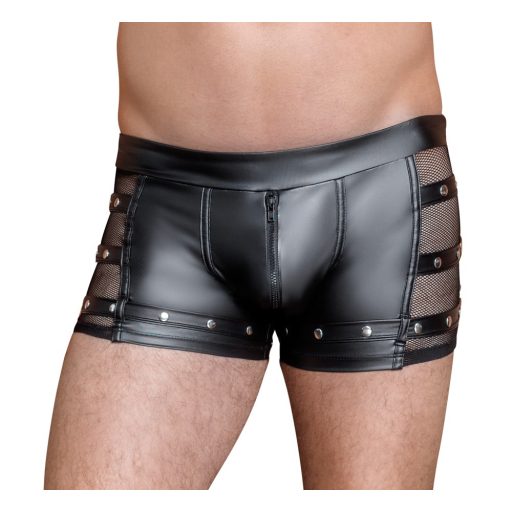 NEK - szegecses, cipzáras boxer (fekete)