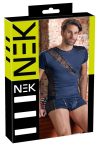 NEK - fekete fűzős-necc betétes férfi felső (kék) NEK - fekete fűzős-necc betétes férfi felső (kék)