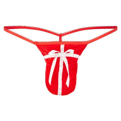 Ajándék karácsonyi tanga férfiaknak - piros (S-L)